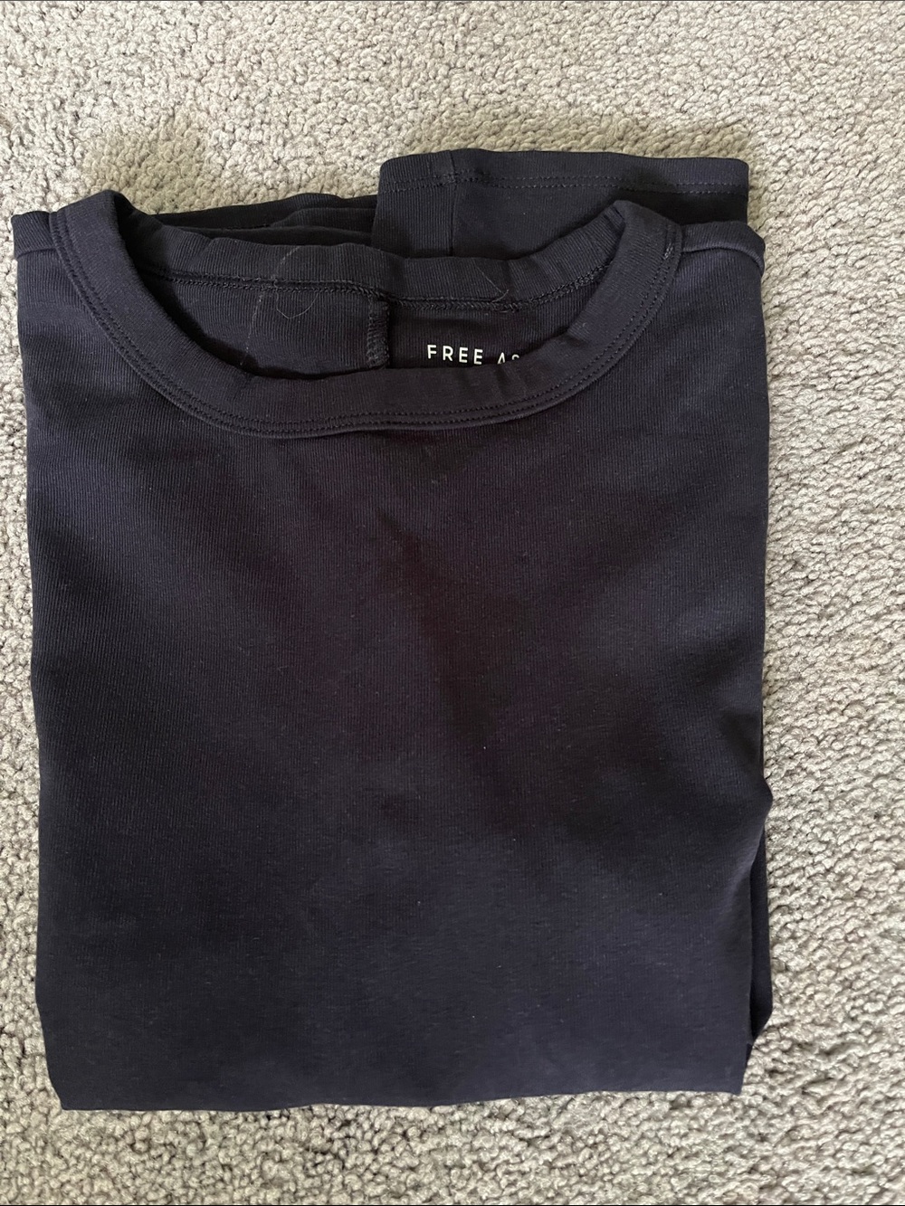 Structured navy Short-Sleeve Crewneck Tee